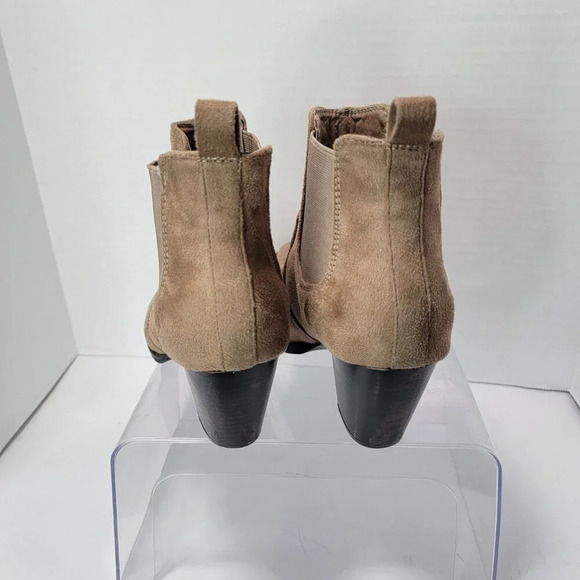 MaxMuxun Women's Chunky Heel Ankle Boots Western Booties Faux Leather Vegan - Picture 7 of 12